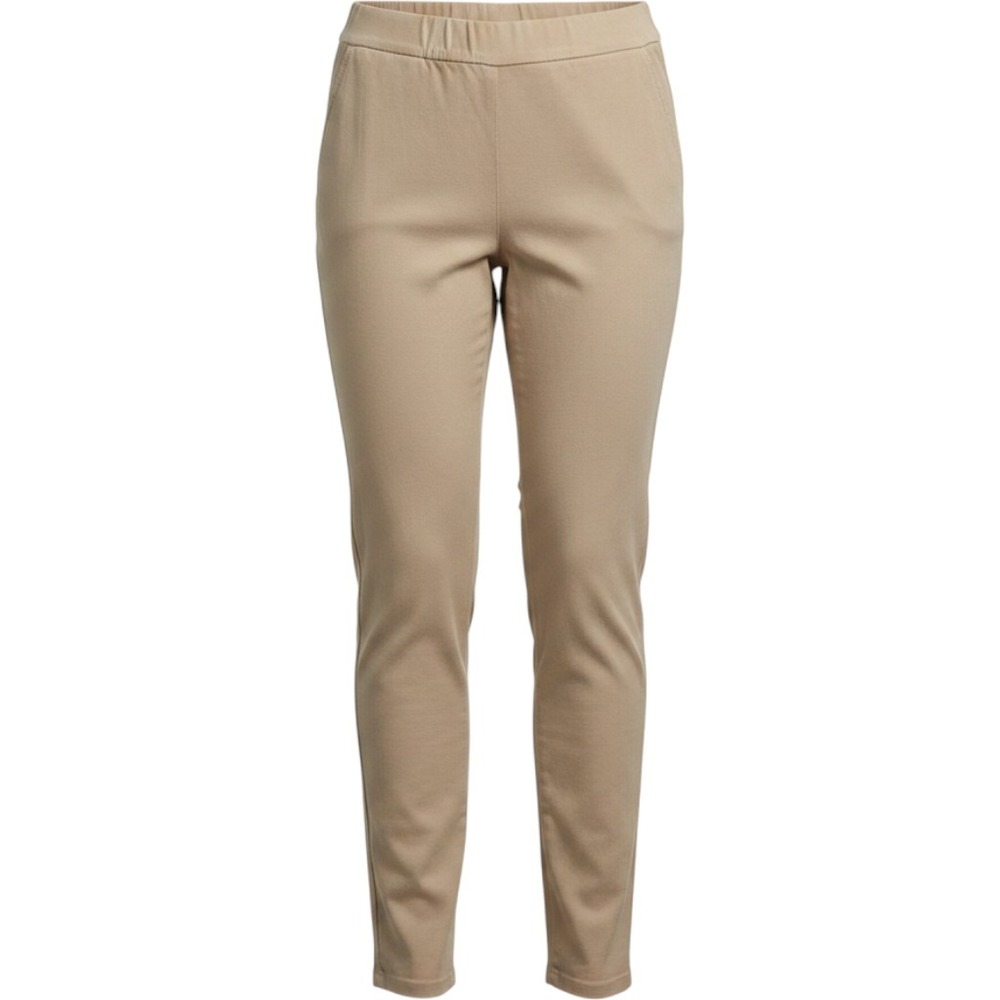 Chicos Perfect Stretch Pants Womens‎ 00 Short Tan Pull On Slim Leg